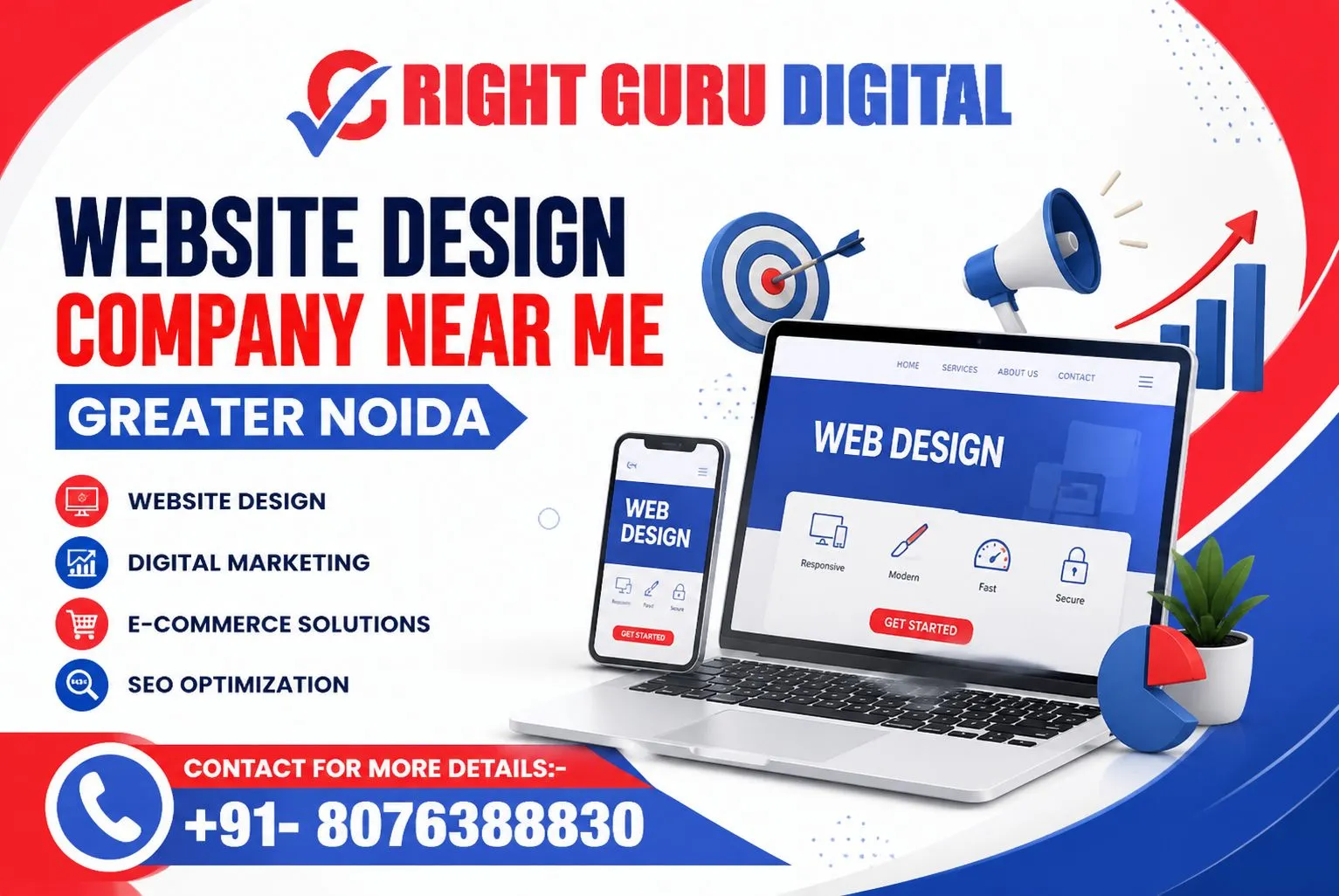 Right Guru Digital is the top Website Design company in Greater Noida